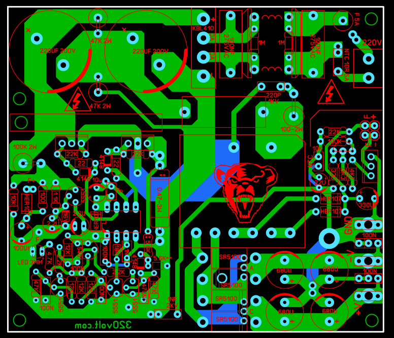 Audio Amplifier SMPS Circuit IR2153 – Electronics Projects Circuits