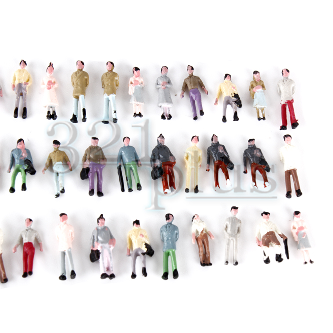100 pcs. 1160 Scale Figures Scale Model Figure Painted
