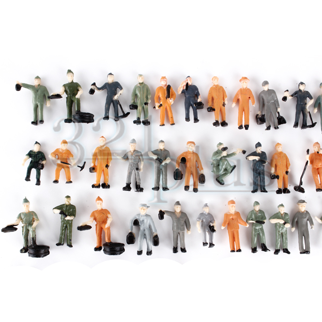 100 pcs HO Scale Figures People Worker Figures