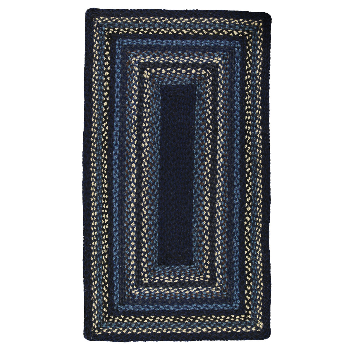 Indigo Rectangle Jute Rug The Braided Rug Company
