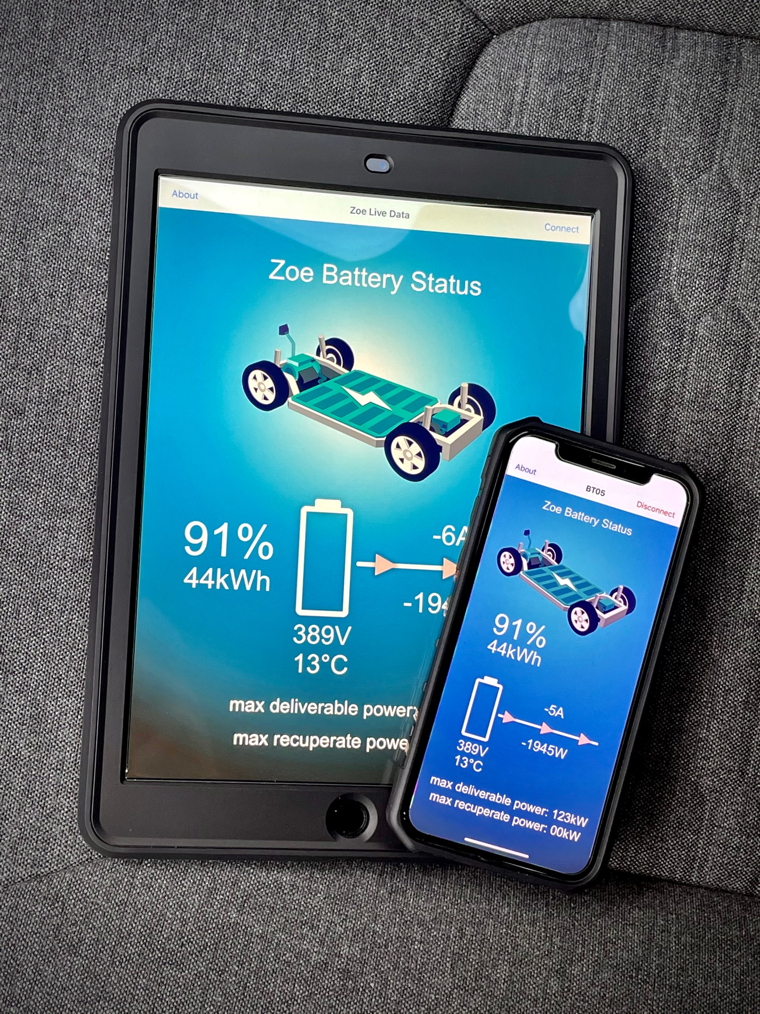 My Zoe Battery info App 35B0.de