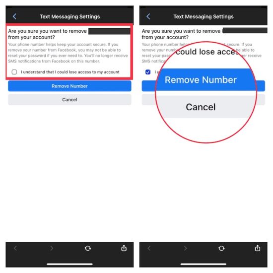 Remove Phone Number from Messenger on iPhone and Android
