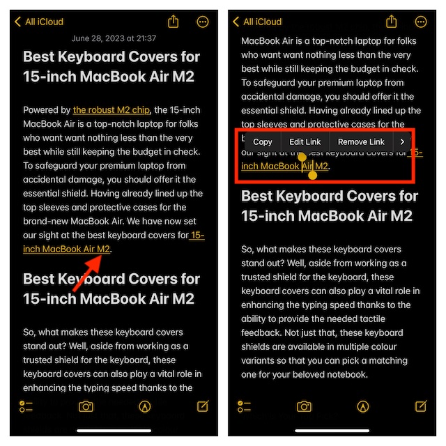 How Link Apple Notes in iOS 17 and macOS 14 Sonoma