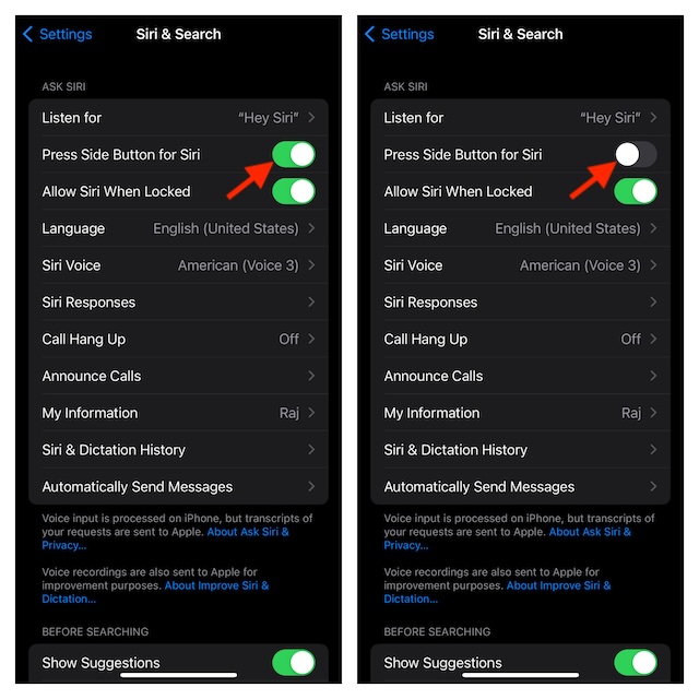 How to Remove Siri from Power Button on iPhone and iPad