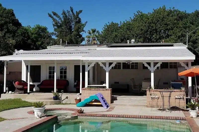 Vinyl Patio Cover Lighting Installation Los Angeles 360 Electric Inc.