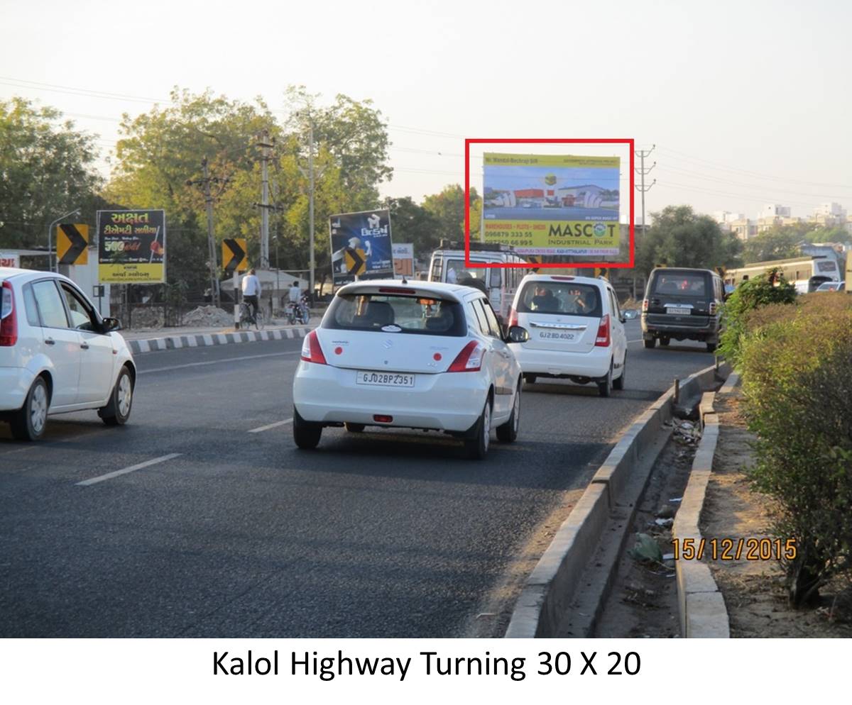 Hoardings in highway turning kalol 95, Hoardings highway turning kalol