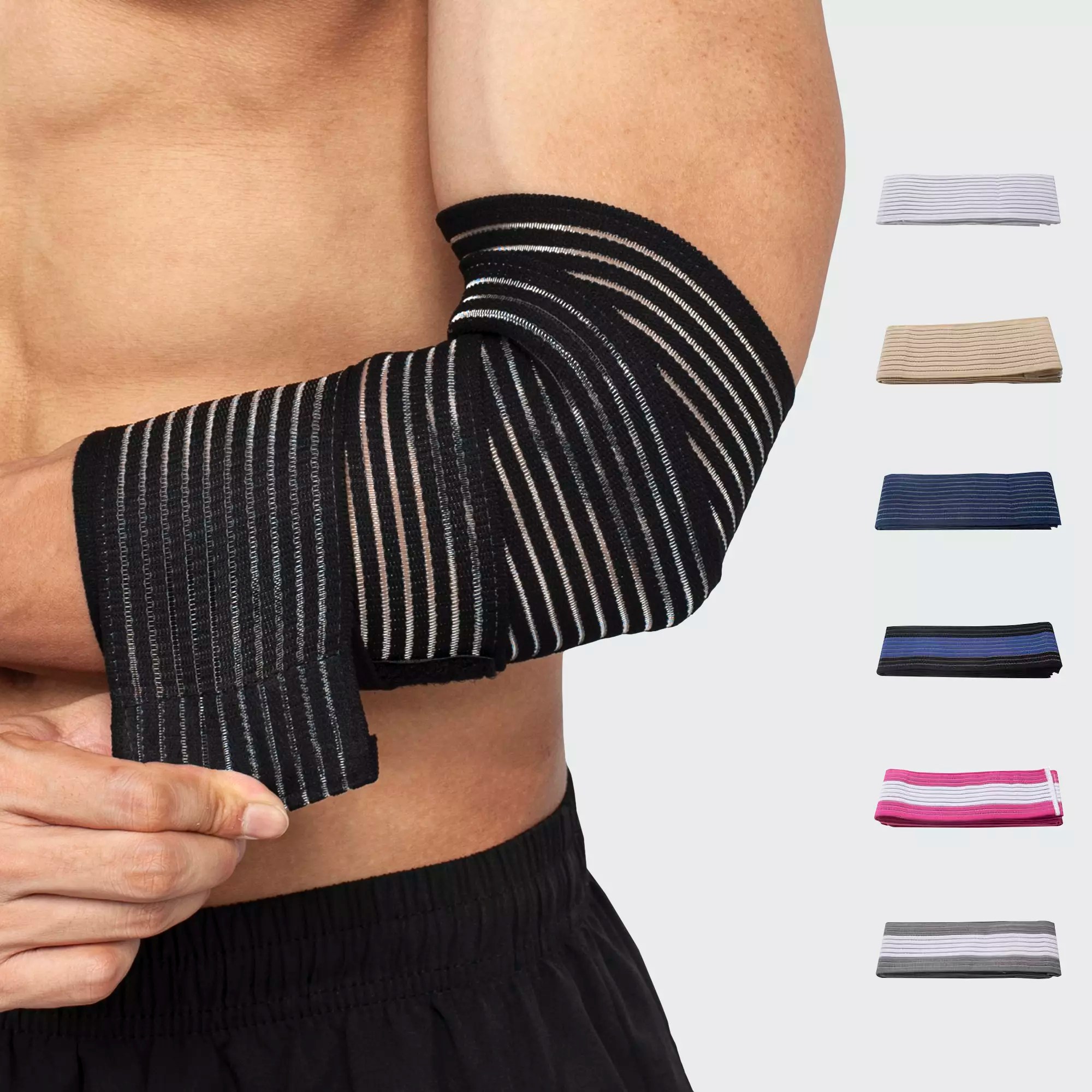 Elbow Compression Wrap Support For Muscle Pain, Sprain 360 Relief