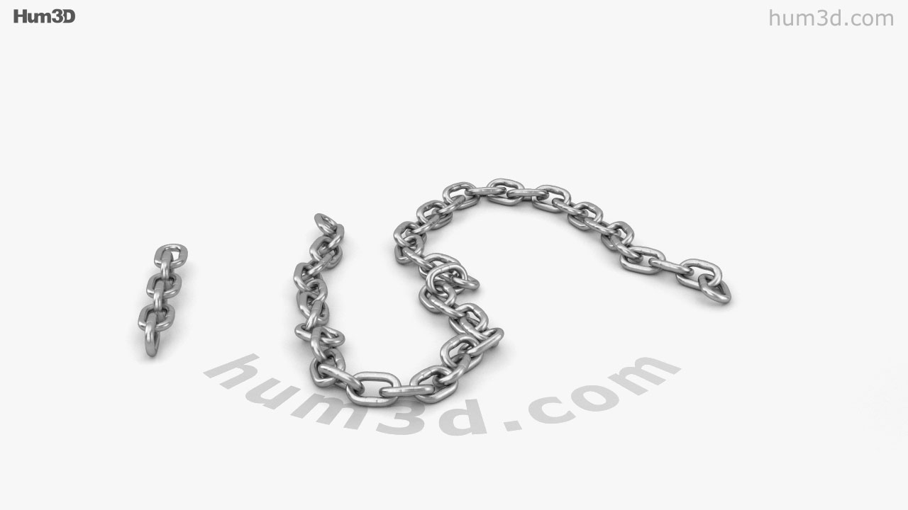 360 view of Steel Chain 3D model 3DModels store