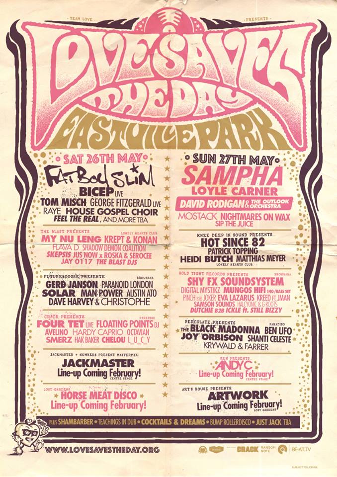 Love Saves The Day unveil huge 2018 lineup