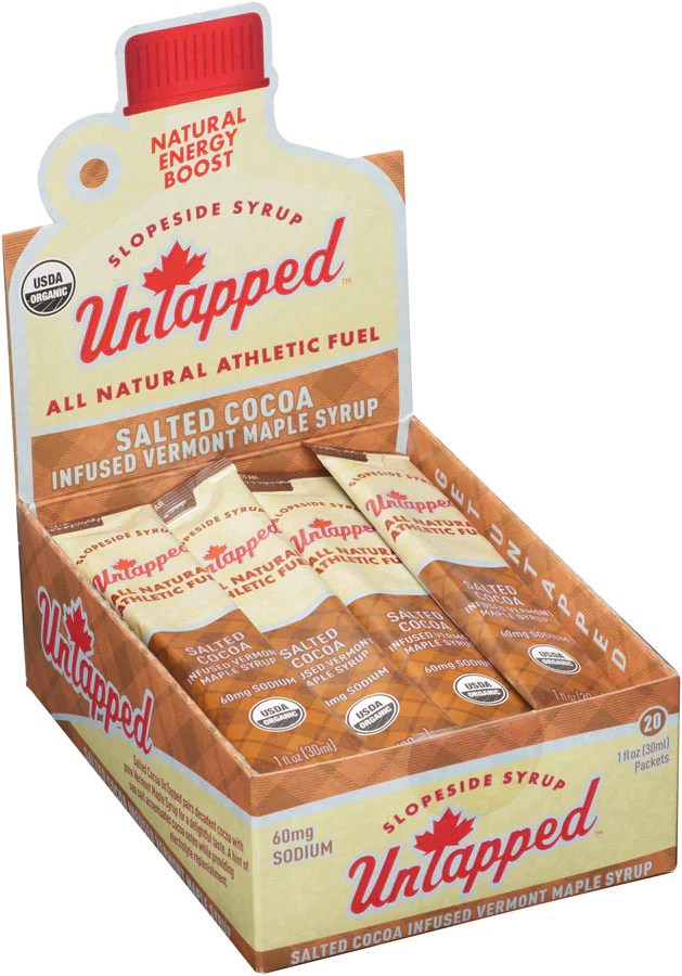 UnTapped Maple Syrup Energy Gel Salted Cocoa, Box of 20 365 Cycles