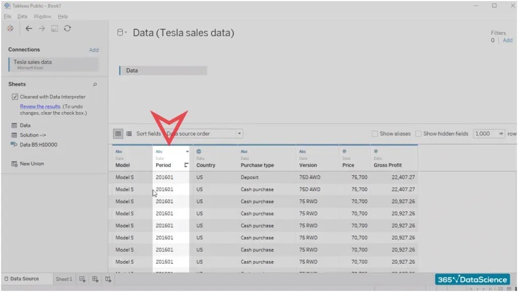 How to Create a Table in Tableau 365 Data Science