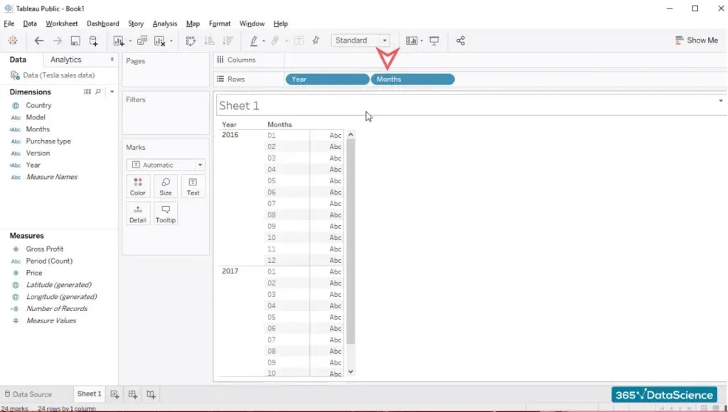 How to Create a Table in Tableau 365 Data Science
