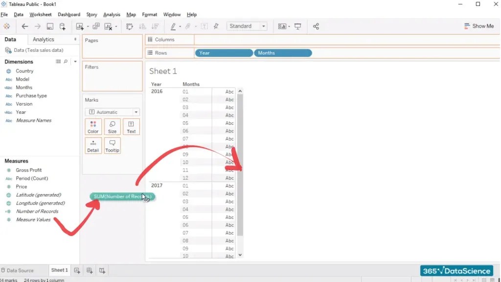 How to Create a Table in Tableau 365 Data Science