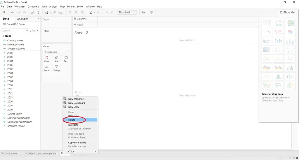 Duplicate sheets in Tableau 365 Data Science