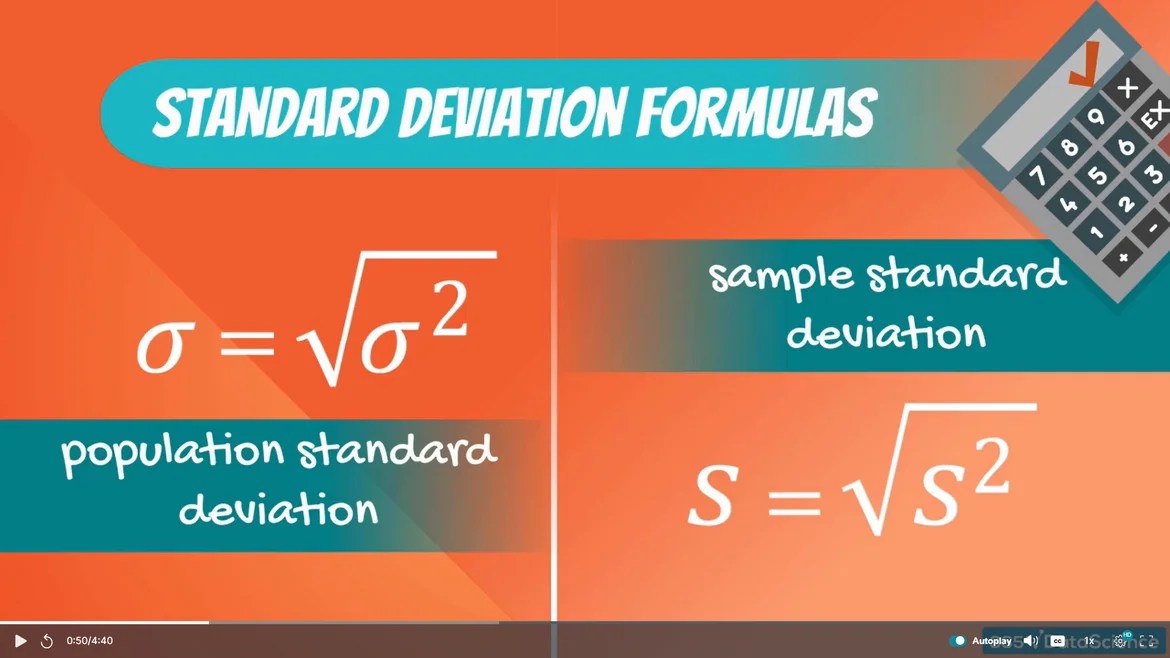(Resolved) Didn't understand why we even need standard deviation