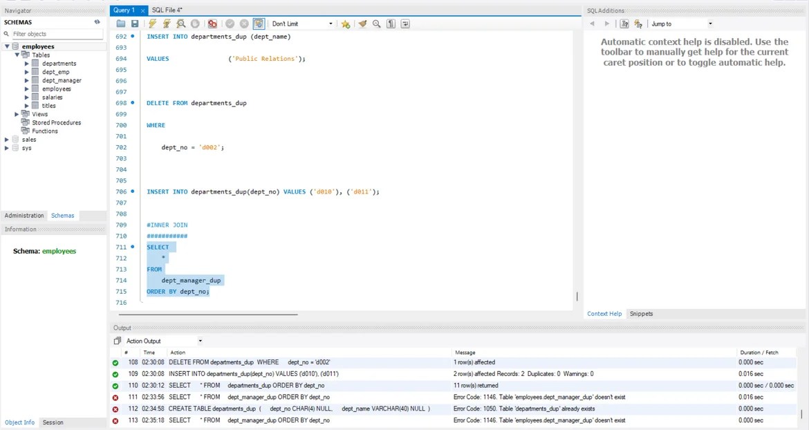 INNER JOIN I cant find the d dept_manger_dup table doesnt exisit