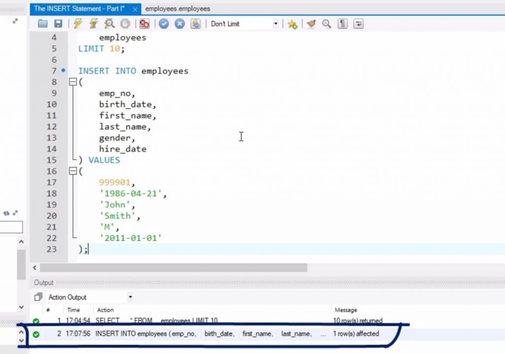 SQL INSERT Statement in a bit more detail 365 Data Science