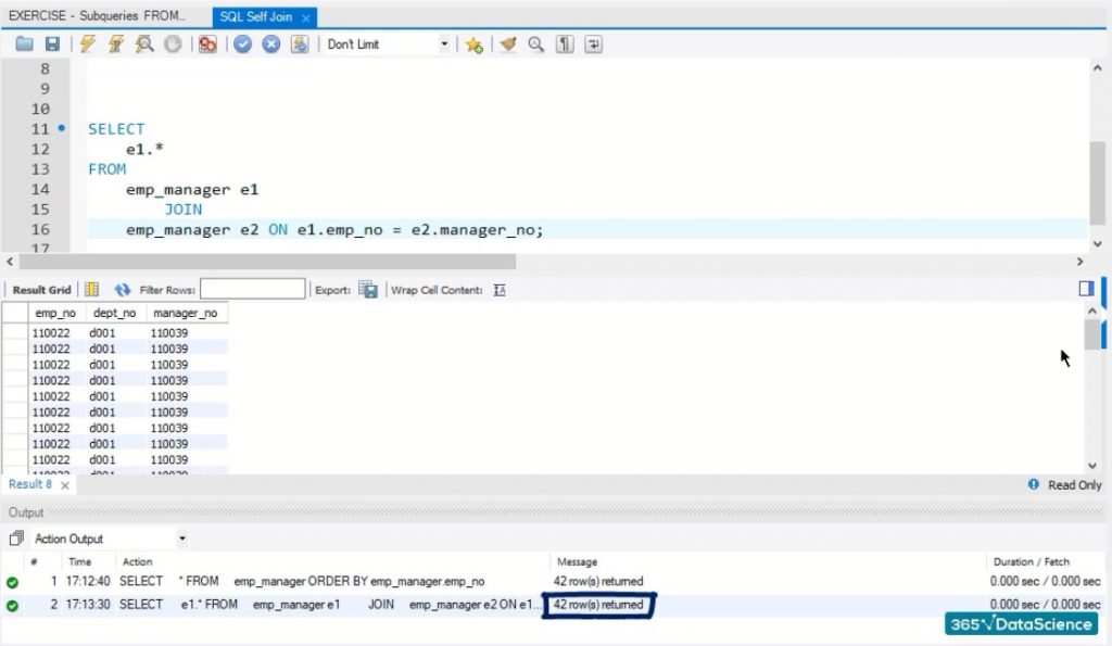 Learning How to Use the SQL SELF JOIN 365 Data Science