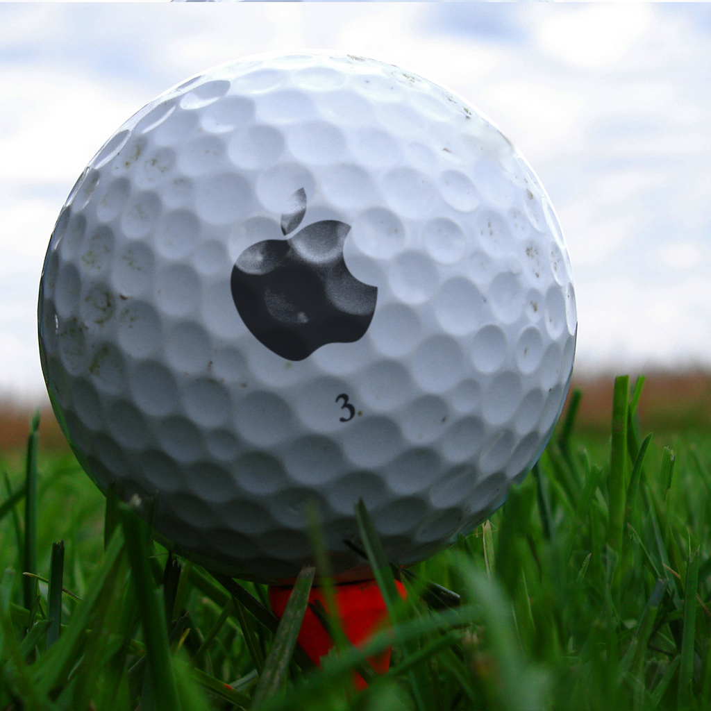 Apple Golf Ball iPad Wallpaper (day 132) 365 Days of Design