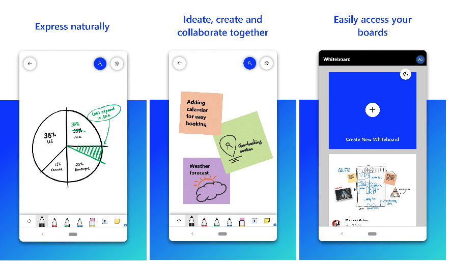 365info.expert Whiteboard aplikace pro Android Microsoft 365