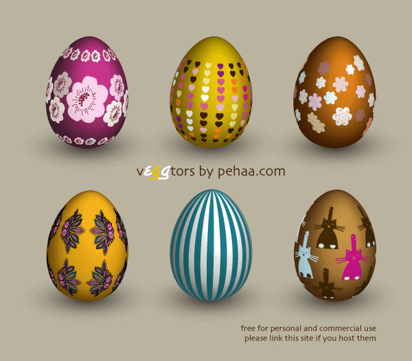 무료 Free Vector Easter Eggs PSD 파일, 벡터 및 그래픽