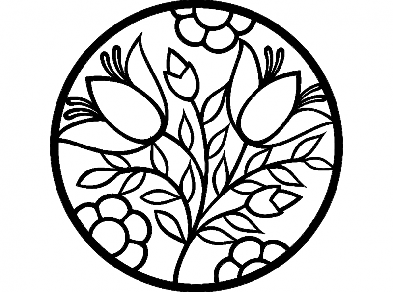 Flower New dxf File Free Download 3axis.co