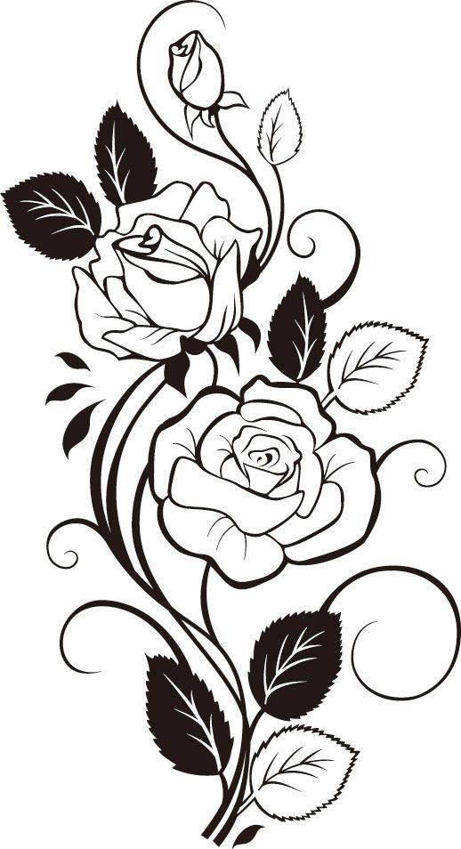 Black And White Flowers Shape Pattern Vector Art jpg Image Free
