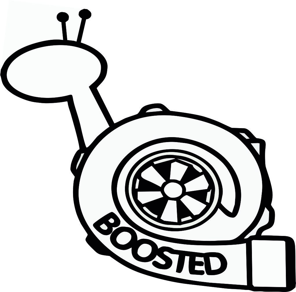 Boosted Snail Sticker Vinyl Decal vector Free Vector cdr Download