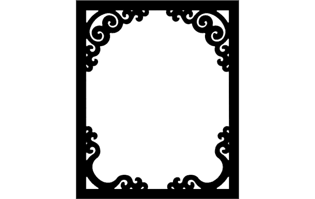 Decoration Frame dxf File Free Download 3axis.co