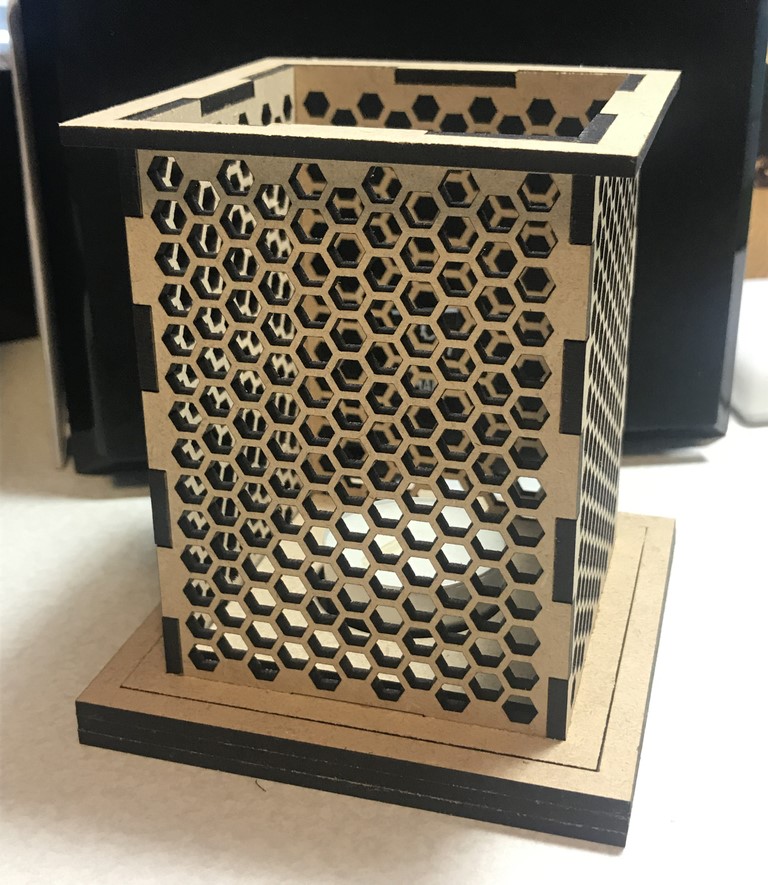 Laser Cut Tea Light Candle Holder SVG File Free Download 3axis.co