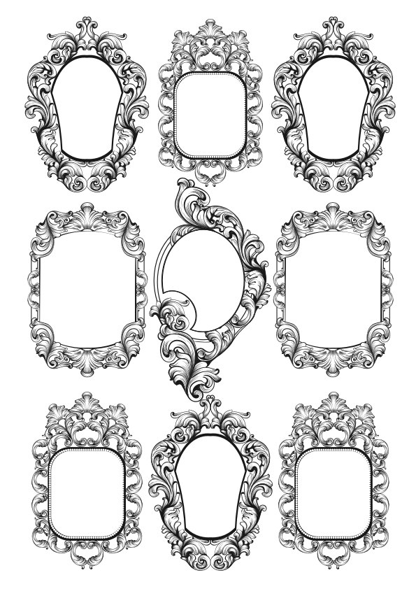 Baroque Frames Set Free Vector cdr Download 3axis.co