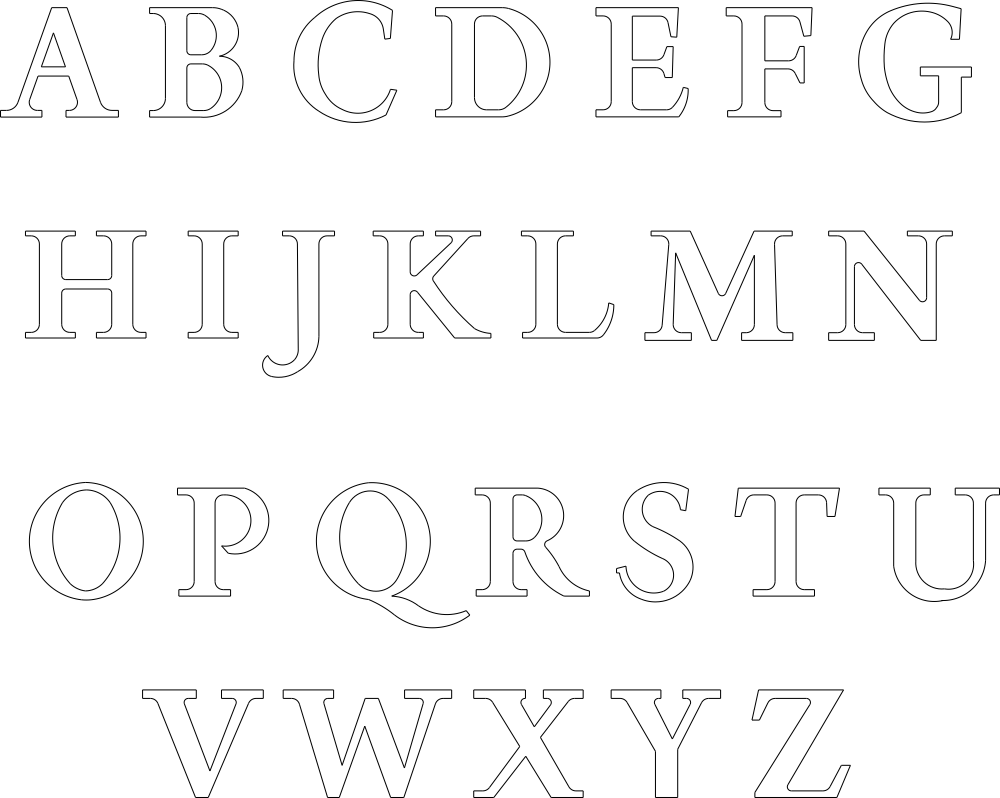 Alphabet Dxf Files