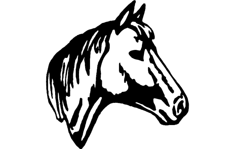 Horse Head 2 dxf File Free Download 3axis.co