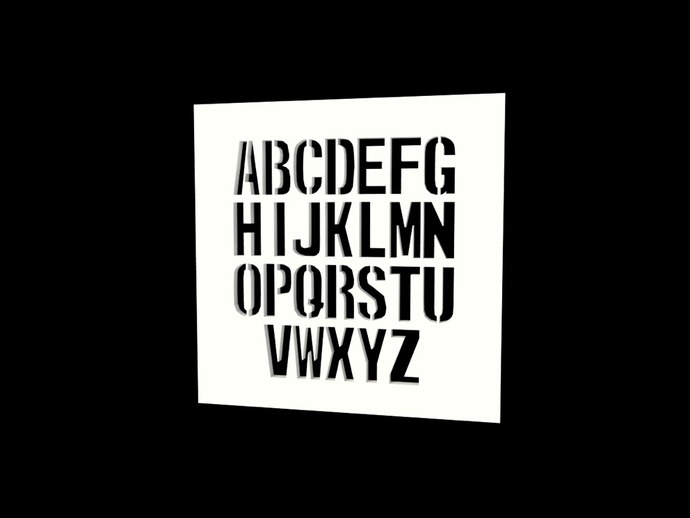 Monospaced Stencil Font DXF File Free Download 3axis.co