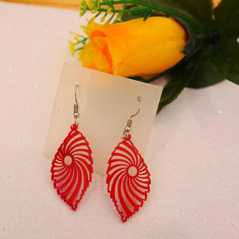 Laser Cut Earrings Acrylic Jewelry DXF File Free Download 3axis.co