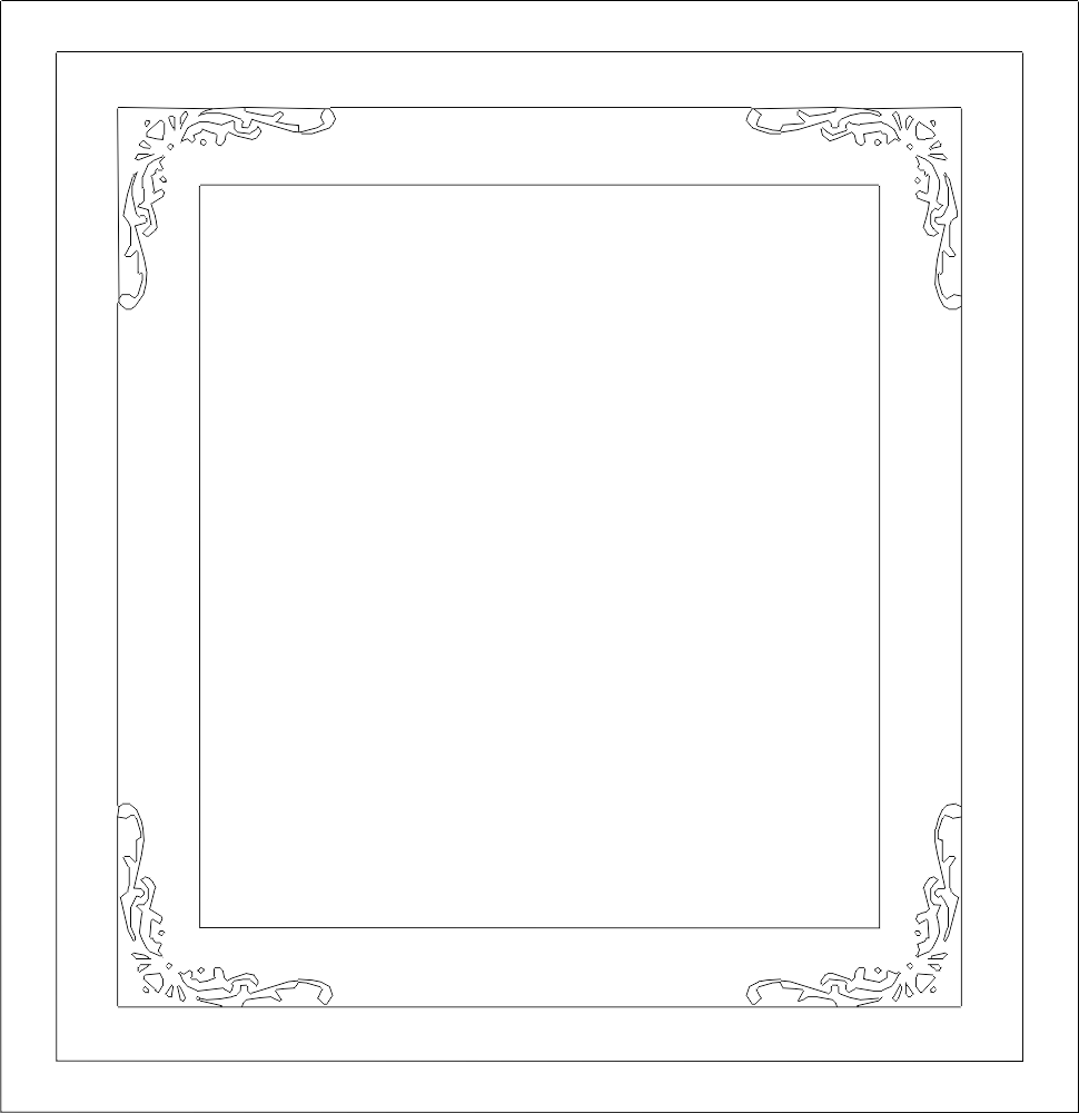 Decorative Frame DXF File Free Download 3axis.co