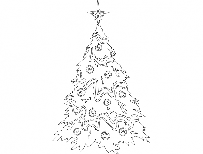 Festive Things Christmas Tree dxf File Free Download 3axis.co