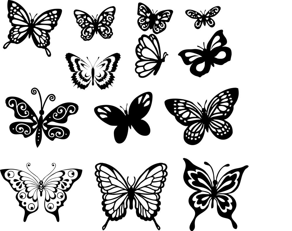 Butterfly Vector Art Set Free Vector cdr Download 3axis.co