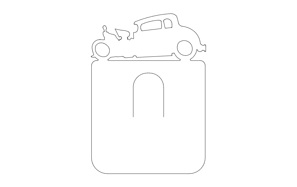 Business Card Holder Car dxf File Free Download 3axis.co