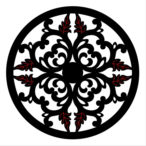 Laser Cut Floral Decorative Circle Design SVG File Free Download 3axis.co