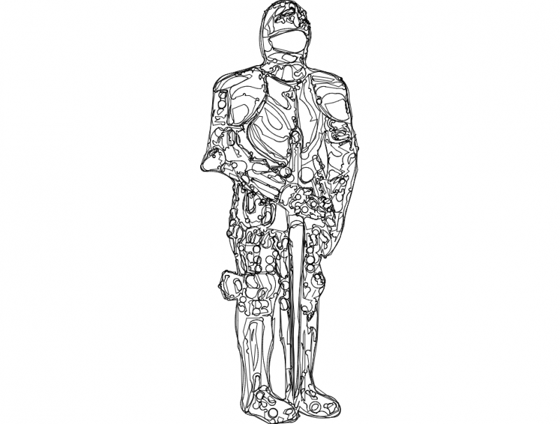 Armor Suit 2 dxf File Free Download 3axis.co