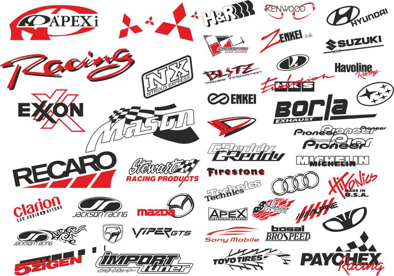 Auto Sticker Logo Vector Set Free Vector cdr Download 3axis.co