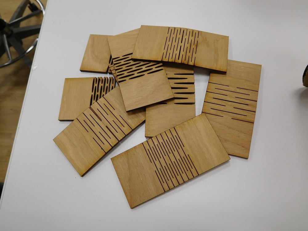 Laser Cut Living Hinge Test Templates SVG File Free Download 3axis.co