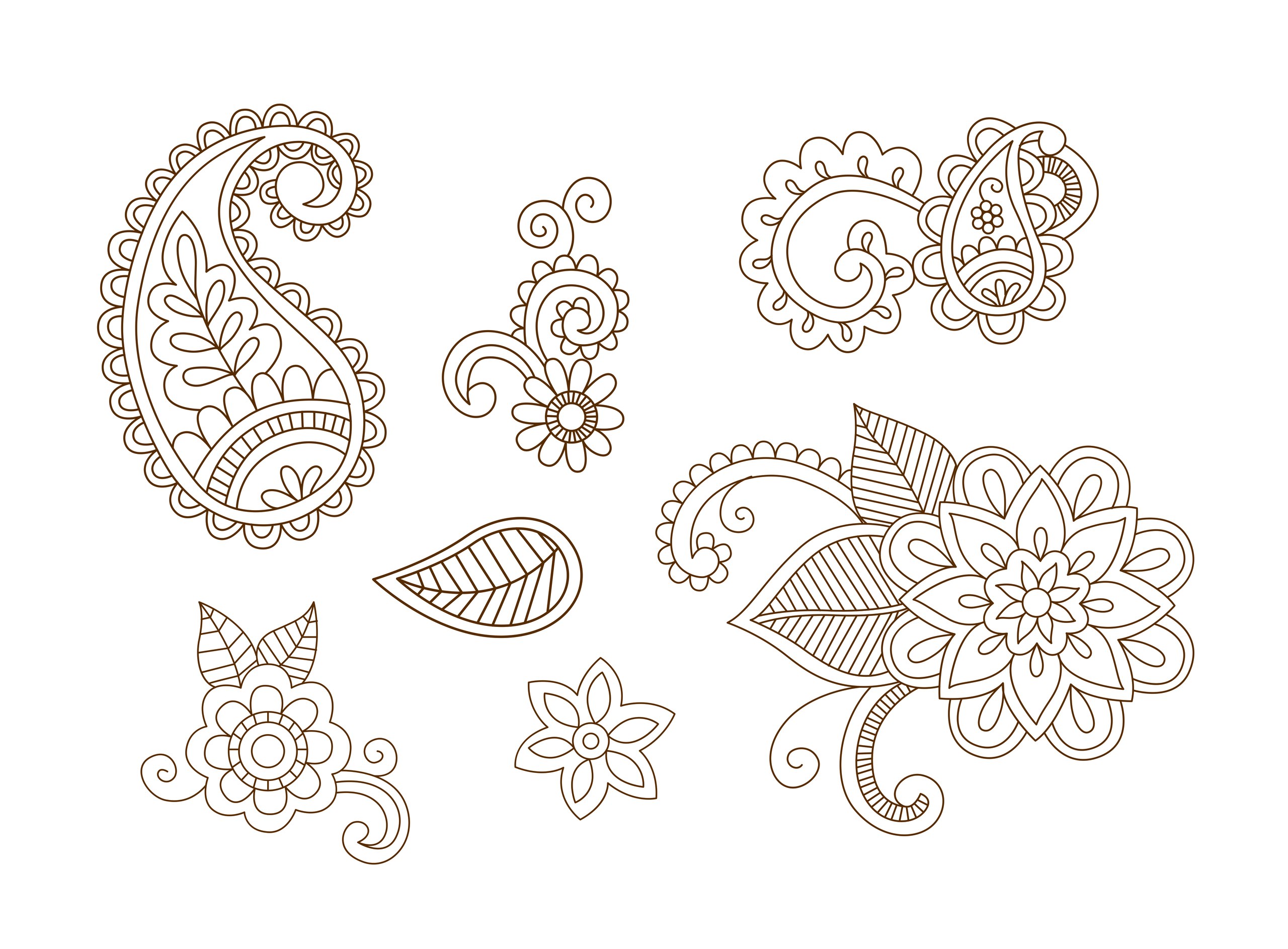 6514+ Henna Looking Svg Monogram Design Download Free