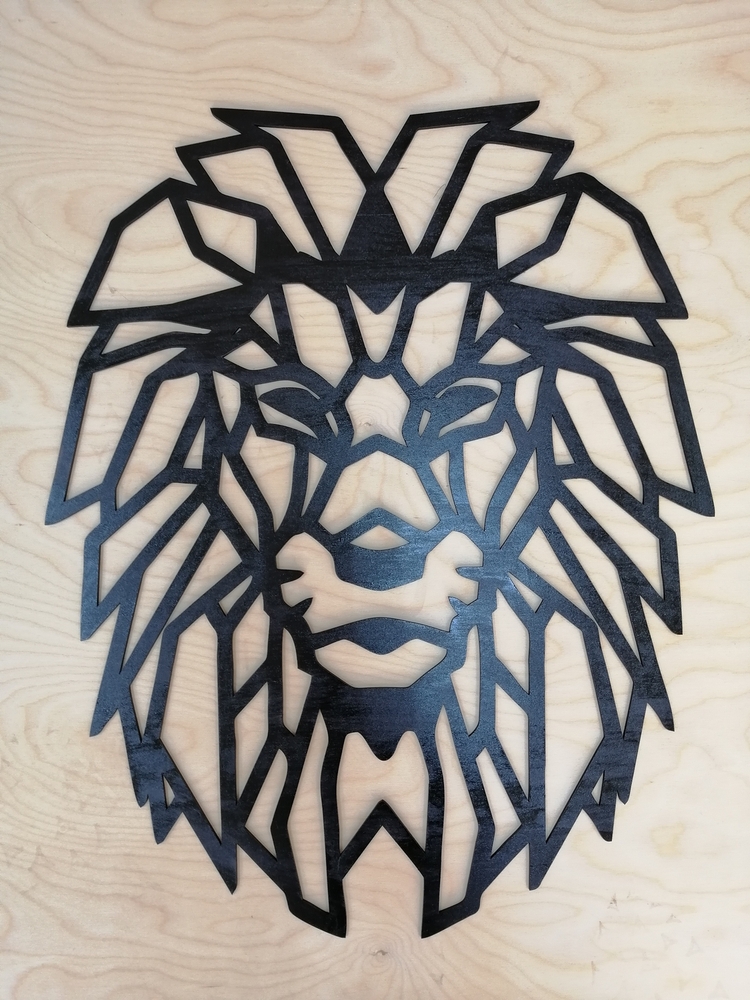 Laser Cut Lion Polygon Art Wall Decor Wall Art Decor 3D Sculpture DXF