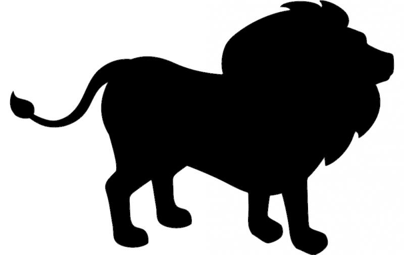 Lion Silhouette vector dxf File Free Download 3axis.co