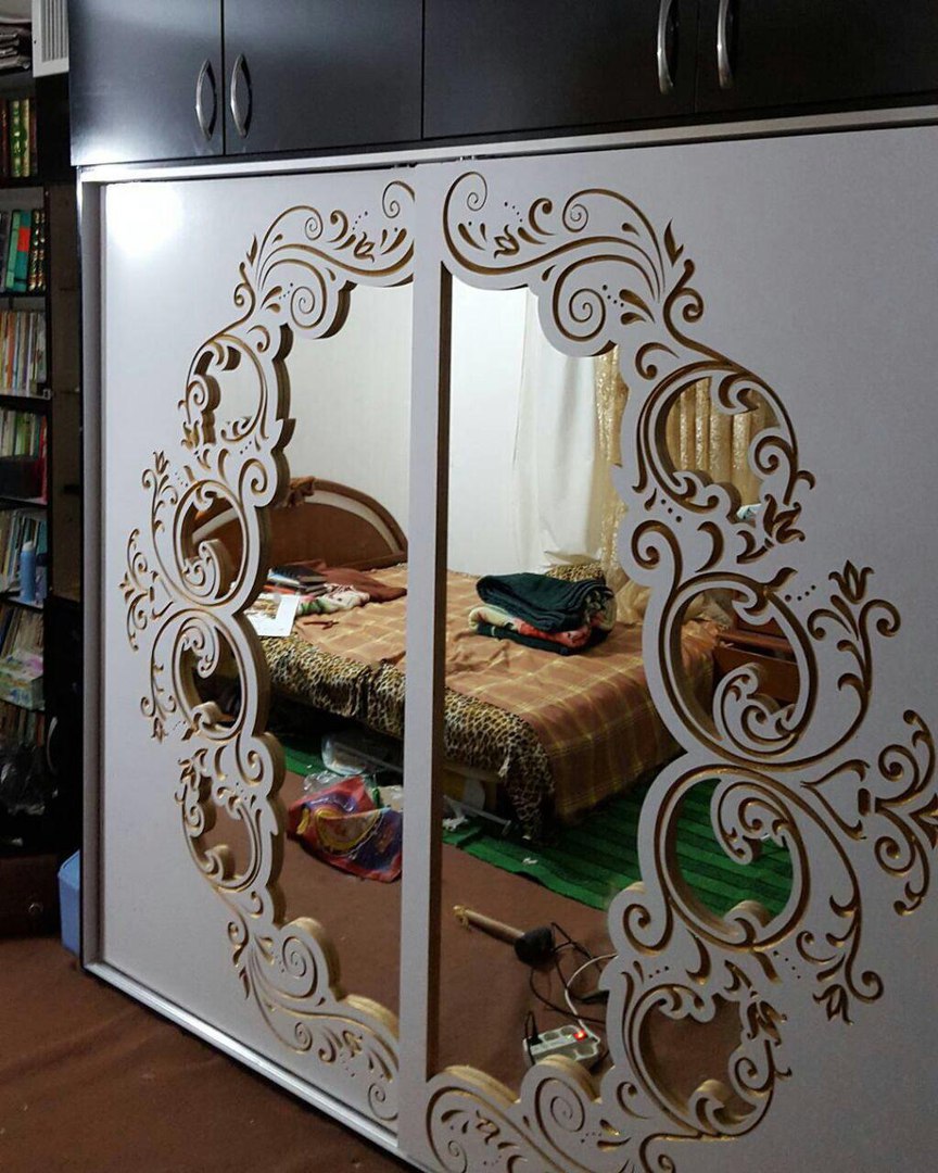 Wardrobe Door Design CNC Router Template Free Vector cdr Download