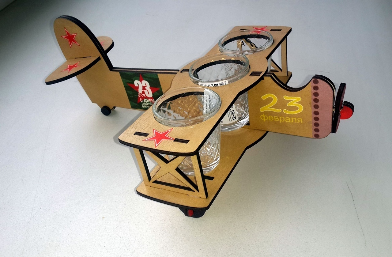 Laser Cut Airplane Shaped Wine Glass Holder Free Vector cdr Download