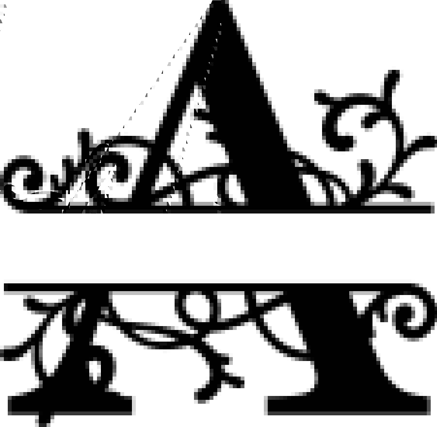 Split Monogram Letter A DXF File Free Download 3axis.co
