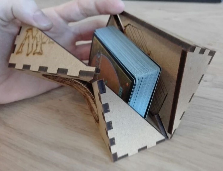 Laser Cut Card Deck Box 4mm DXF File Free Download 3axis.co